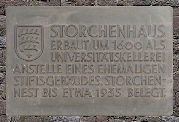 Tafel Storchenhaus Kurze Gasse 12